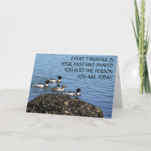 Struggling Past Inspiration Blank Greeting Card