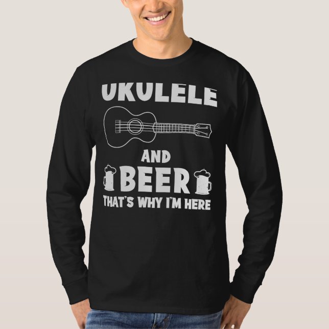Strum and Sip with Ukulele and Beer Tee | Musical  (Front)