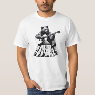 Strumming Bear – Acoustic Wilderness Vibes T-Shirt