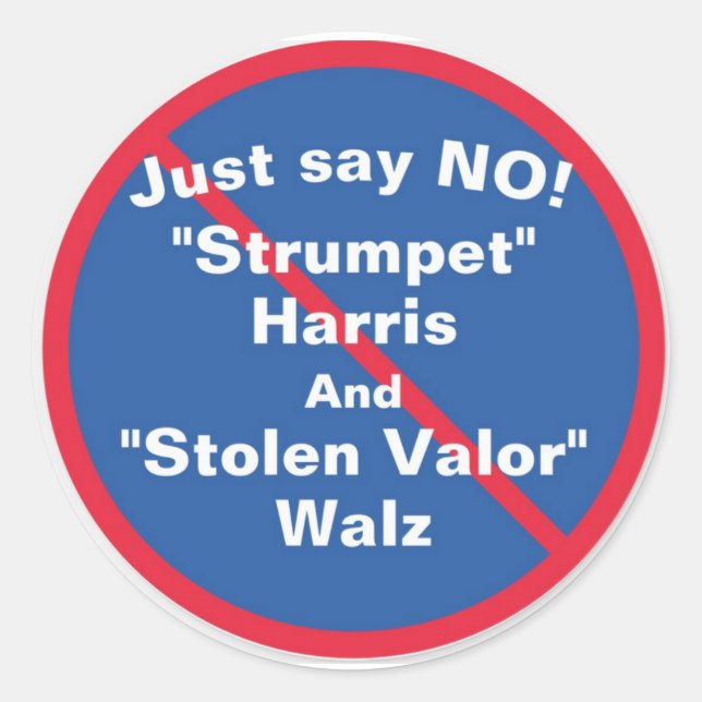 Strumpet and stolen valour classic round sticker (Front)
