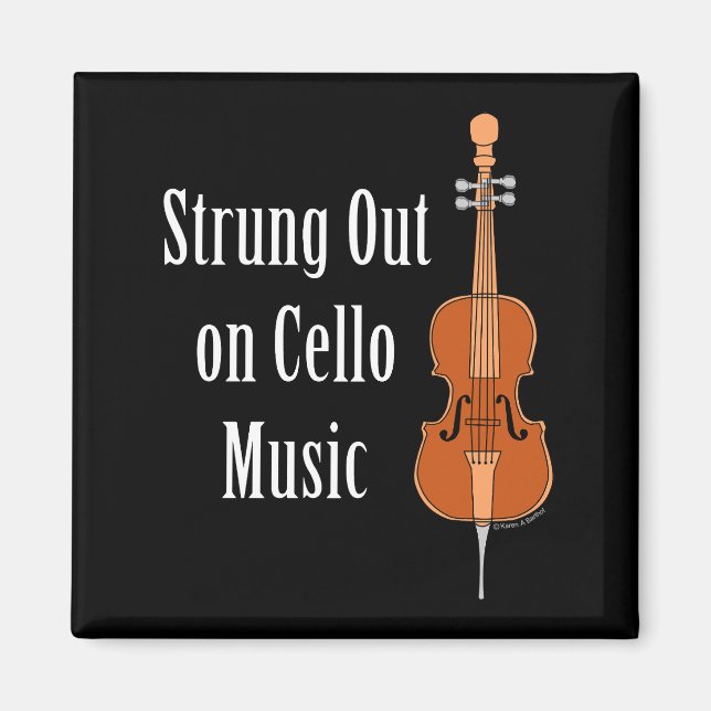 Strung Out Cello Magnet (Front)