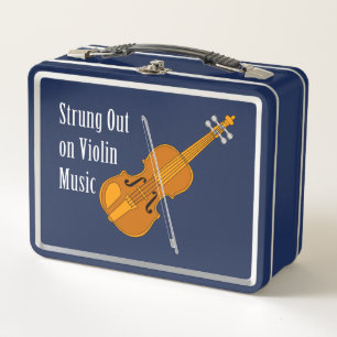 Strung Out On Violin Metal Lunch Box