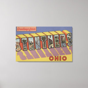 Struthers, Ohio - Large Letter Scenes Canvas Print