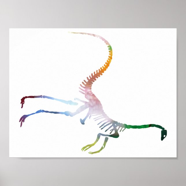 struthiomimus skeleton poster (Front)