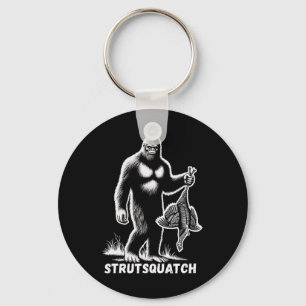 Strutsquatch Bigfoot Sasquatch Funny Youth Turkey Key Ring