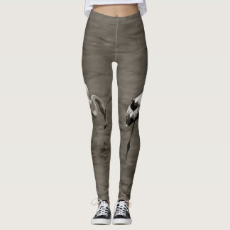 Strutt Like A Juvenile Artistic Flamingo In Gre Leggings