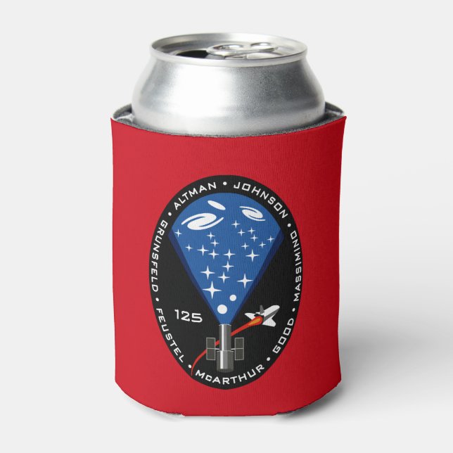 STS 125 Hubble Space Telescope Mission Patch Can Cooler (Can Front)