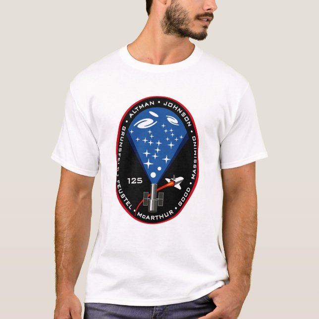 STS 125 Hubble Space Telescope Mission Patch T-Shirt (Front)