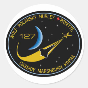 STS-127 Mission Patch Classic Round Sticker