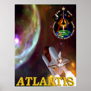 STS 129 Patch Poster