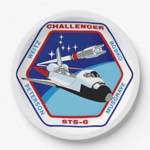 STS-6 INSIGNIA   PAPER PLATE