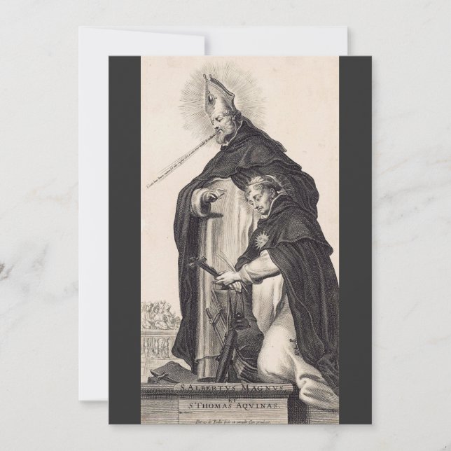 Sts. Albert the Great and Thomas Aquinas Fine Art Invitation (Front)