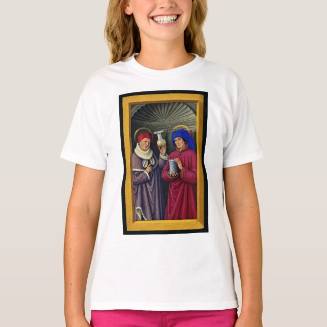 Sts. Cosmas and Damian Patron Saints of Healthcare T-Shirt (Front)