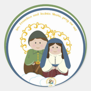 Sts. Francisco & Jacinta Marto Classic Round Sticker
