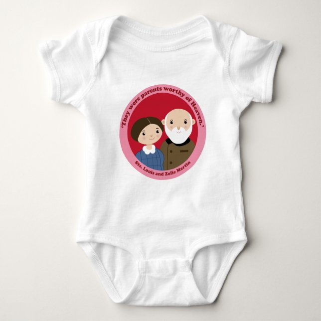 Sts. Louis and Zelie Martin Baby Bodysuit (Front)
