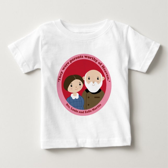Sts. Louis and Zelie Martin Baby T-Shirt (Front)