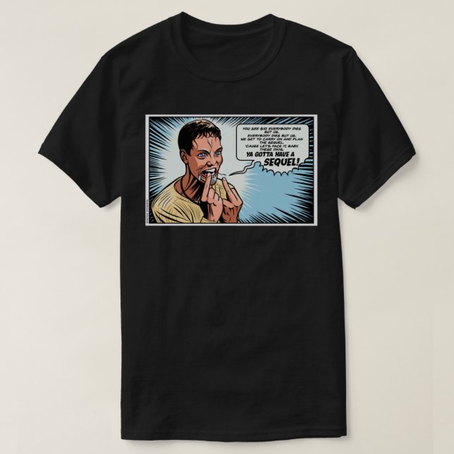 Stu Macher Scream Movie Comic Adaption Panel Art C T-Shirt (Design Front)