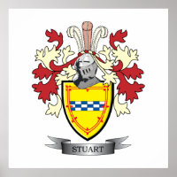 Stuart Family Crest Coat of Arms