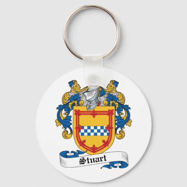 Stuart Family Crest Key Ring (Front)