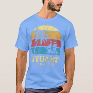 Stuart Florida Treasure Coast 70s Vintage Ship  T-Shirt