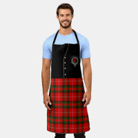 Stuart of Bute Clan Badge & Tartan Kilt Apron