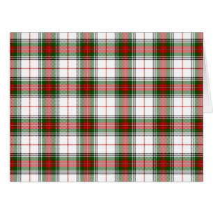 Stuart / Stewart tartan white red green plaid