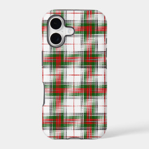 Stuart / Stewart tartan white red green plaid