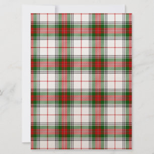 Stuart / Stewart tartan white red green plaid
