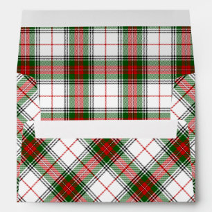 Stuart / Stewart tartan white red green plaid Envelopes