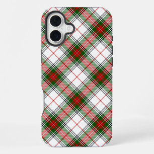 Stuart / Stewart tartan white red green plaid iPhone 16 Plus Case