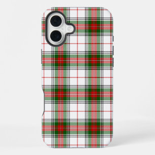 Stuart / Stewart tartan white red green plaid iPhone 16 Plus Case