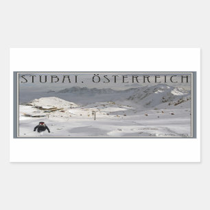 Stubai Glacier Rectangular Sticker