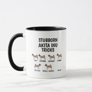 Stubborn Akita Inu Tricks Mug, Funny Akita Gifts, Mug