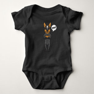 Stubborn Australian Cattle Dog funny Baby Bodysuit