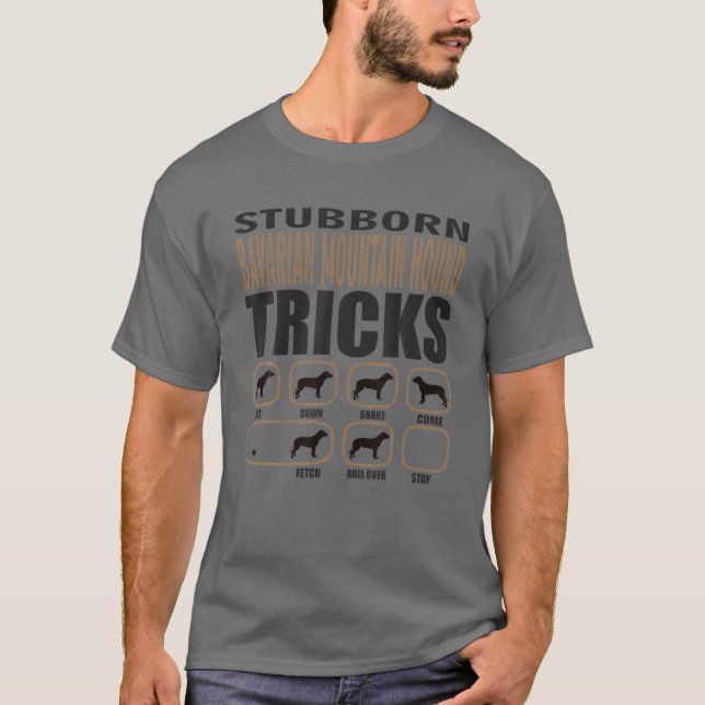 Stubborn Bavarian Mountain Hound Design T-Shirt (Front)