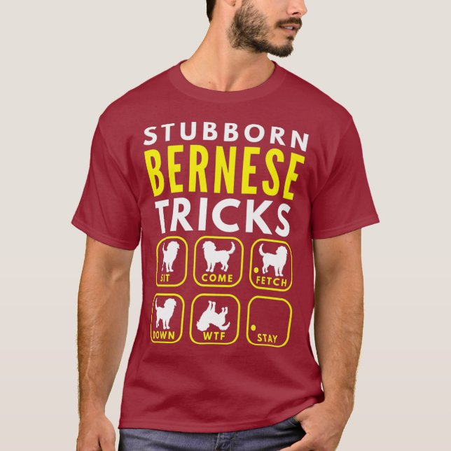 Stubborn Bernese Tricks - Dog Training Premium T-Shirt (Front)