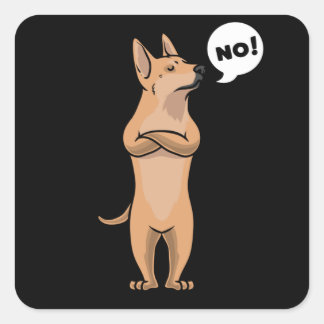 Stubborn Carolina dog Square Sticker