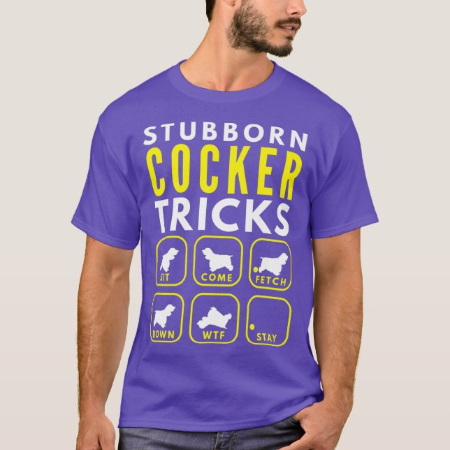 Stubborn Cocker Tricks - Dog Training Premium T-Shirt (Front)