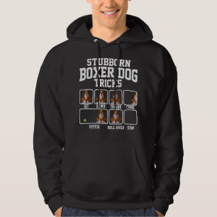 Stubborn Dog Tricks Boxer Dog Mum Tricks Hoodie