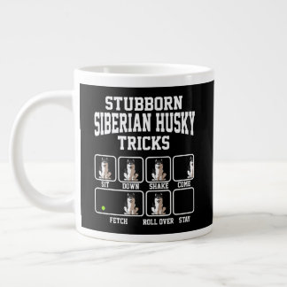 Stubborn Dog Tricks Siberian Husky Dog Mum Tricks Large Coffee Mug