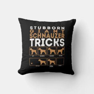 Stubborn Giant Schnauzer Dog Tricks Graphic Cushion