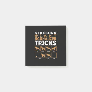 Stubborn Giant Schnauzer Dog Tricks Graphic Post-it Notes
