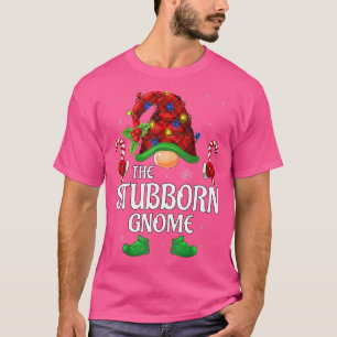 Stubborn Gnome Buffalo Red Plaid Matching Family C T-Shirt