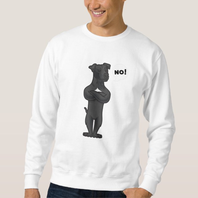 Stubborn Patterdale Terrier Dog funny Sweatshirt (Front)