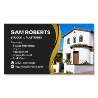 Stucco and Plastering Business Card Construction