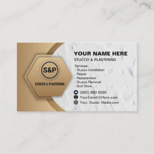 Stucco Construction Business Card