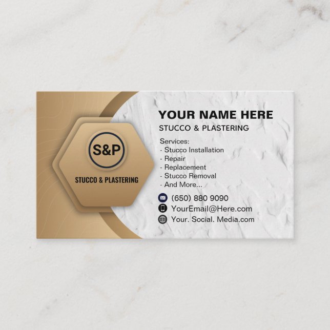 Stucco Construction Business Card (Front)