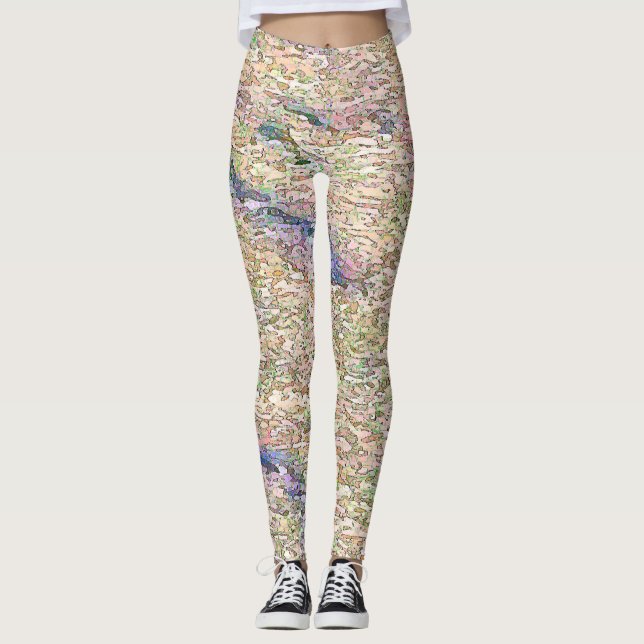 Stucco Green Sea Leggings (Front)