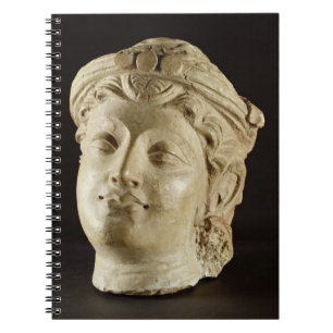 Stucco head, Gandhara, 4th century AD Spiral Notebook