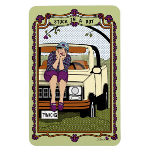Stuck in a Rut_A_4x6 Refrigerator Magnet